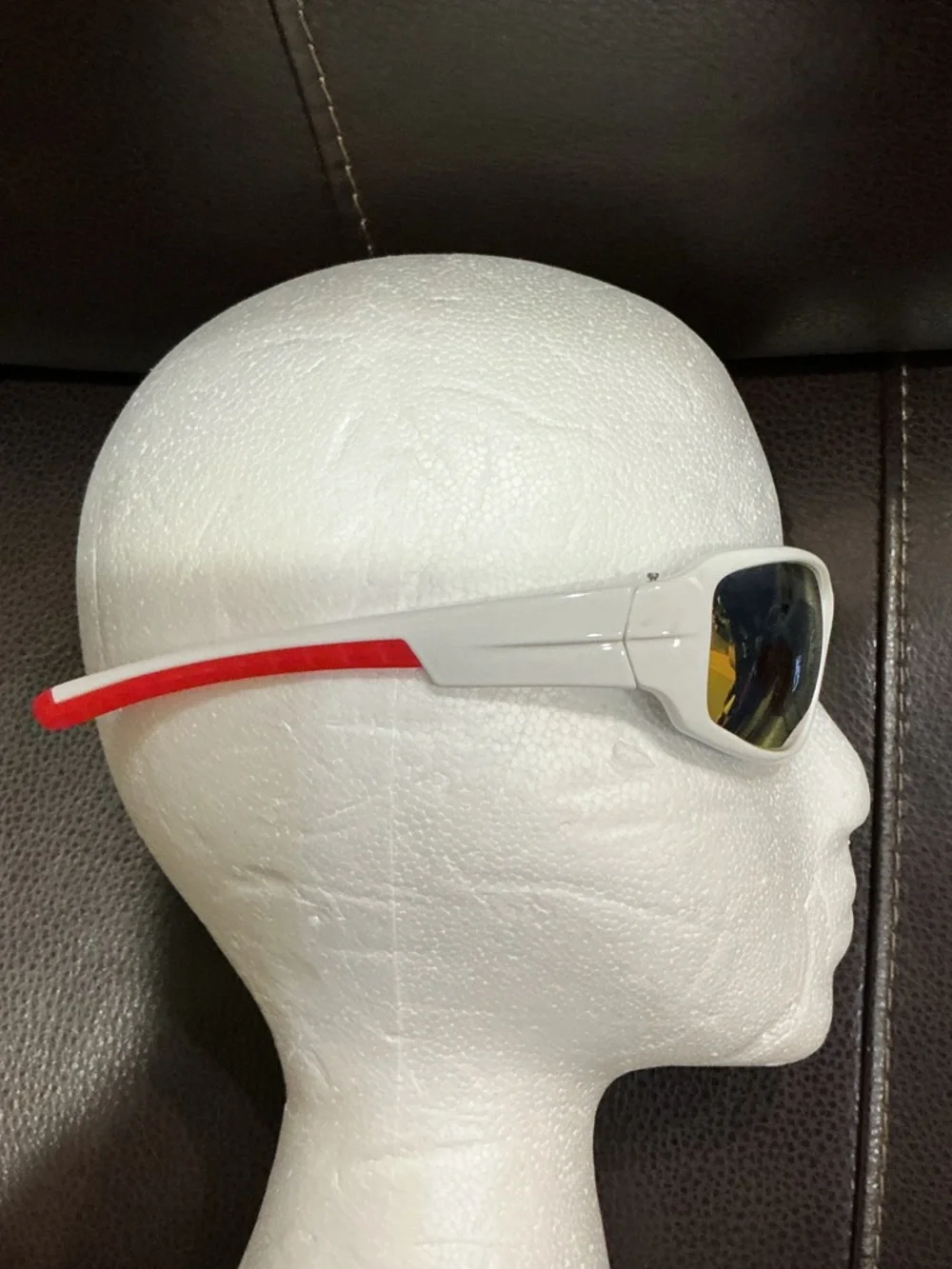 Chicago Blackhawks White/Orange Mirror Wrap Sunglasses